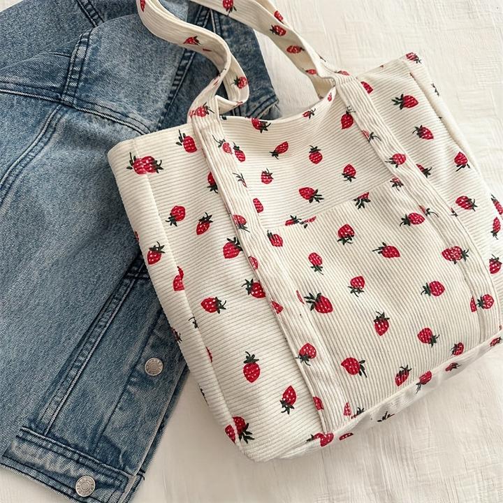 Actual product image Only-Bags.Store Grosse Kapazität Mode Casual Tote Bag, süsse Umhängetasche mit einfachem Tragegriff, vielseitige