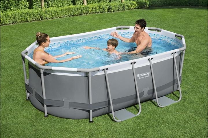 Produktbild Bestway Steel Pro MAX Frame Pool Set mit Filterpumpe 305 x 200 x 84 cm, oval (305 x 200 x 84 cm)