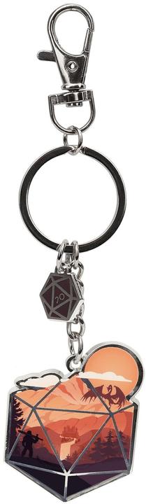 Actual product image Glass Staff Schlüsselanhänger The d20 Hero Orange