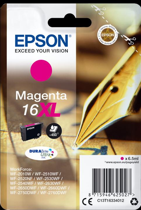 Actual product image Epson 16XL DuraBrite Ultra (M, C, Y, FC)