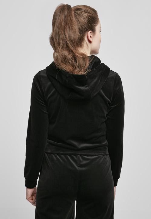 Immagine prodotto Urban Classics Felpa corta da donna con cappuccio in velluto (XS)
