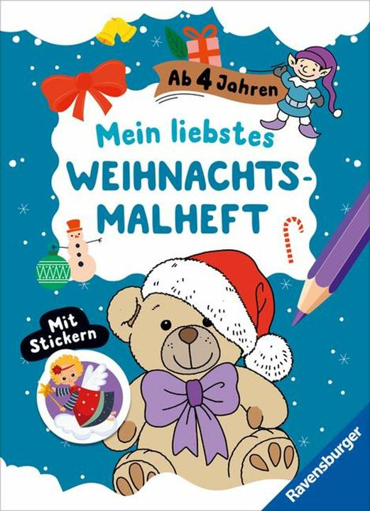 Immagine prodotto Ravensburger Il mio libro di Natale preferito da colorare con adesivi da 4