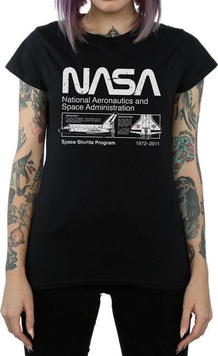 Immagine prodotto Nasa Maglietta da donna/ragazzo in cotone con lo Space Shuttle classico (XL)