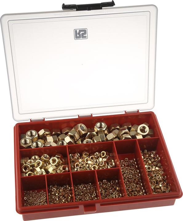 Image du produit Rs Pro Assortiment d'écrous en laiton (M10, M2, M3, M4, M5, M6, M8)
