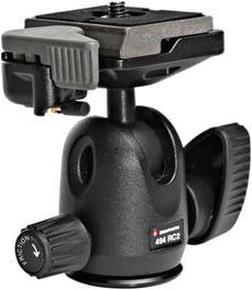 Manfrotto 494RC2, Tête sphérique Mini avec attache rapide 200PL (Trépied Plaque de changement rapide)