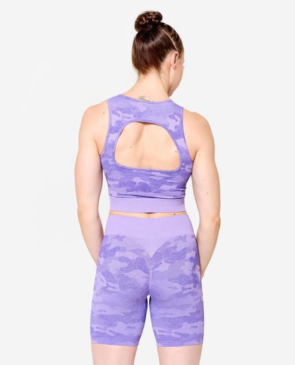 Actual product image Domyos Crop Top - violett camouflage (M)
