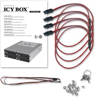Actual product image Icy Box IB-2222SSK 4-Bay 2.5" Backplane, Hot-SWAP, black