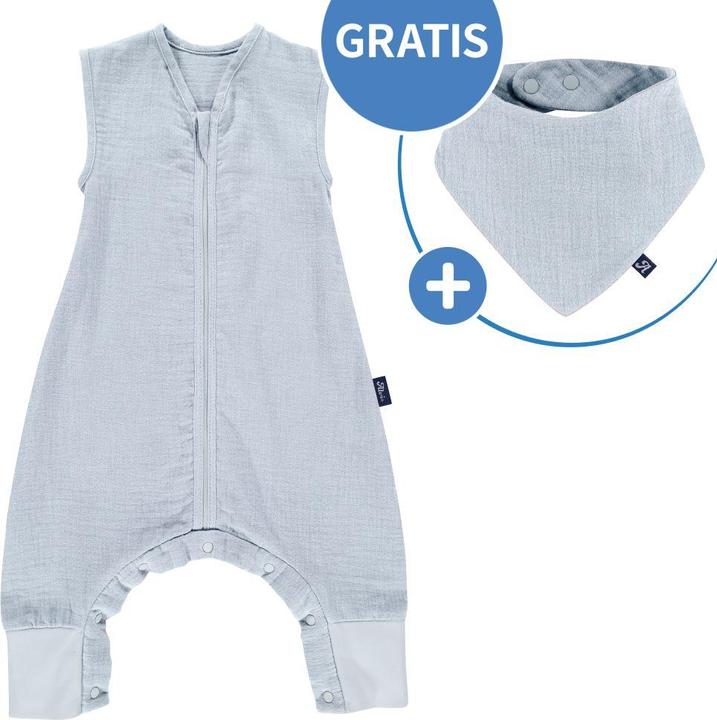 Alvi Schlafsäcke Sommer-Schlafsack mit Füssen Musselin / Sleep-Overall (90 cm, 0.5 TOG)