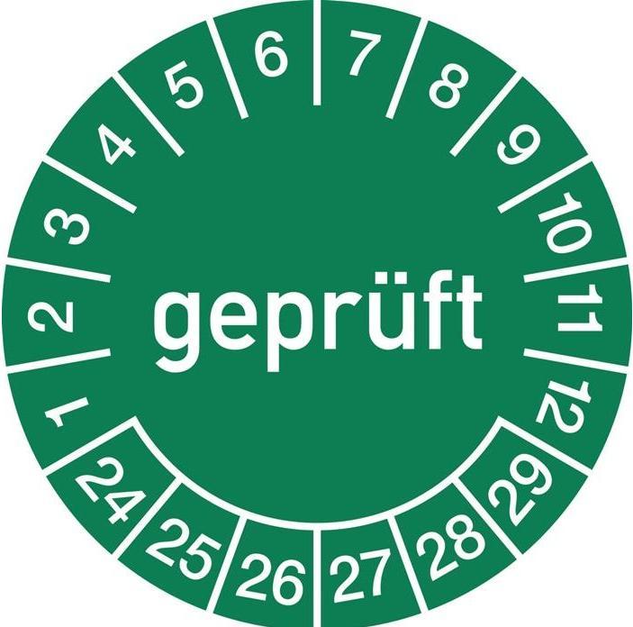 Productafbeelding Promat Meerjarige keuringssticker Ø 15 mm getest 2024 - 2029 Folie (100 Pcs.)