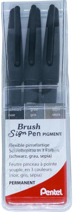 Actual product image Pentel Sign Pen (Black, 3 x)