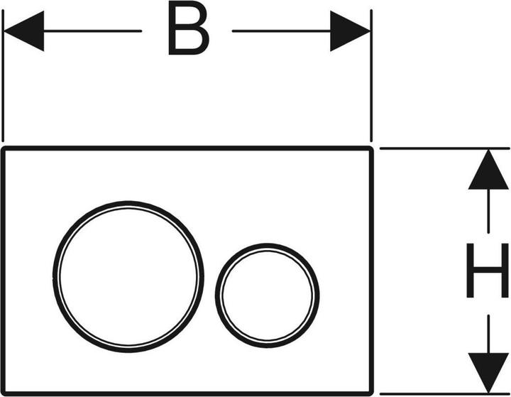 Produktbild Geberit Sigma20 Betätigungsplatte für 2-Mengen-Spülung (schwarz matt / schwarz matt)