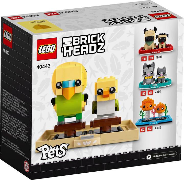 Actual product image LEGO BrickHeadz Budgie 40443 (40443, LEGO Brickheadz, LEGO Rare Sets)
