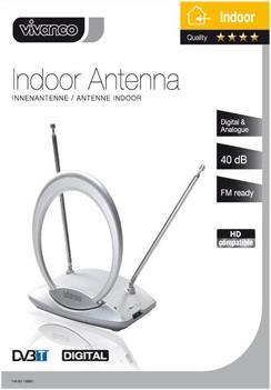 Produktbild Vivanco TVA 301, Innenantenne 40 dB max. (Zimmerantenne, 40 dB, DVB-T / -T2)