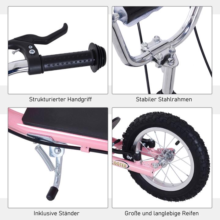 Actual product image Homcom Children's scooter with pneumatic tyres and handbrake