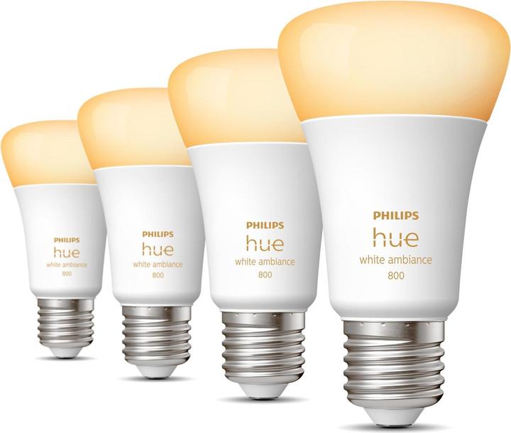 Philips Hue White Ambiance (E27, 6 W, 570 lm, 4 x, F)