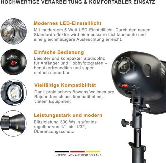 Immagine prodotto Walimex pro Newcomer 300 II Set Singolo (300 W, Set)