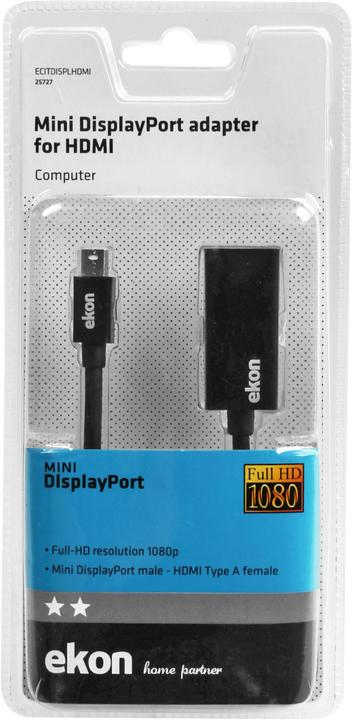 Actual product image Ekon Mini DisplayPort — HDMI (Typ A) (Mini DP, HDMI, 47 cm)