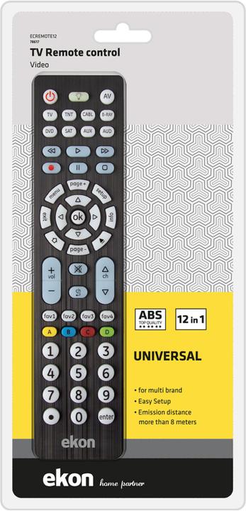 Produktbild Ekon Universal 12-in-1 multi-brand remote control (Universal Fernbedienung)