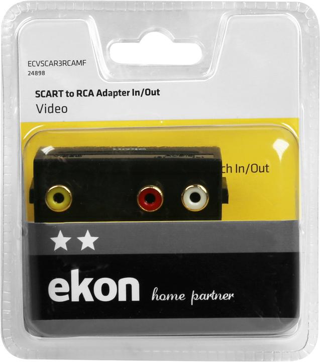 Actual product image Ekon Scart — 3x Cinch (RCA) (0.58 m, Scart)