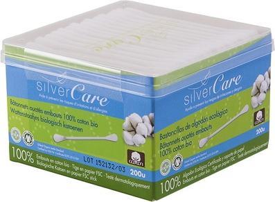 Silver Care Wattestäbchen aus BIO-Baumwolle - 200 Stück - Silvercare