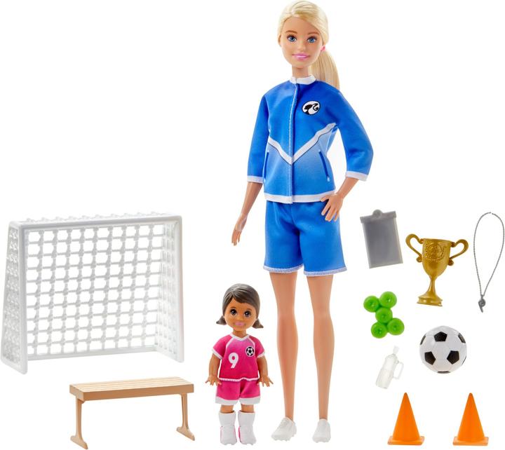 Immagine prodotto Barbie Bambola allenatore di calcio (bionda) e accessori
