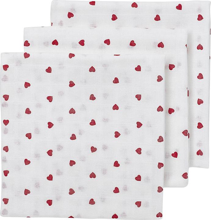 Produktbild Meyco Sweet Heart musselin mullwindeln - 3er pack (70 cm, 70 cm)