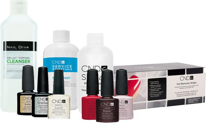 Produktbild CND Shellac Starterset (Wildfire, Fedora, Romantique, UV-Gel Lack)