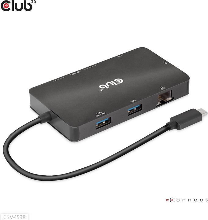 Productafbeelding Club 3D Club3D USB 7-in-1 Hub USB-C > 2xDP/2xUSB/2xUSB-C (USB-C, 7 Havens)
