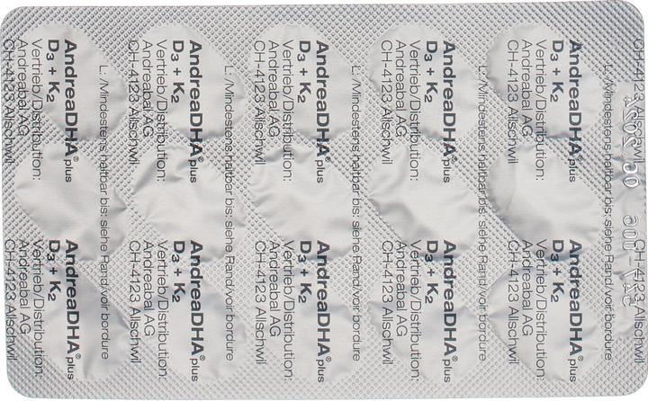 Nutritional values and ingredients Andreabal plus omega-3 vitamin D3 + vitamin K2 (60 Piece, Capsules, 500 g)