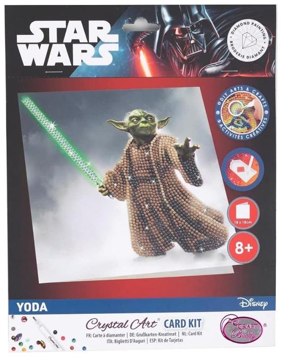 Actual product image Craft Buddy Yoda, Card 18x18cm Crystal Art