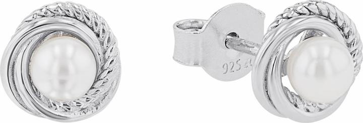 Amor Ohrschmuck für Damen, 925 Sterling Silber, Muschelkernperle (Silber 925)