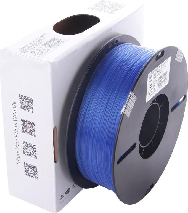 Immagine prodotto eSUN Filamento PLA blu trasparente 1,75mm 1Kg (PLA, 1.75 mm, 1000 g, Blu)