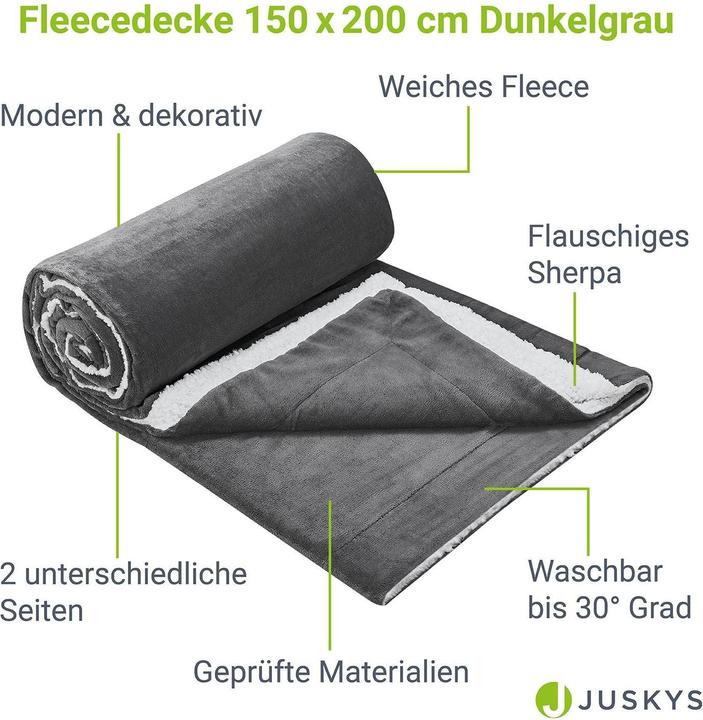 Actual product image Juskys Fleece blanket (150x200 cm)