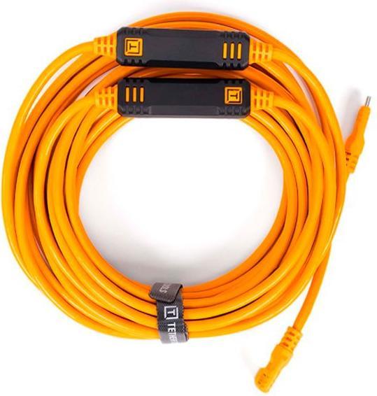 Produktbild Tether Tools TetherPro USB-C auf USB-C rechter Winkel orange 9,4m (9.40 m, USB 3.2 Gen 1)