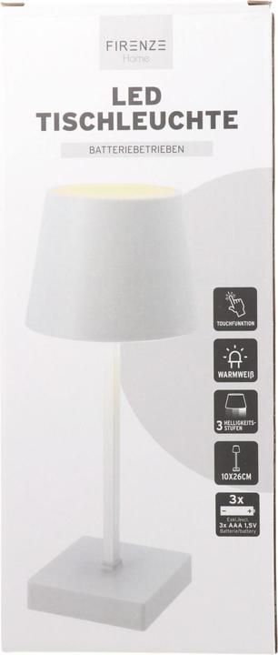 Produktbild AccuCell LED-Tischleuchte mit Touchfunktion, warm weiss, mit Batterie