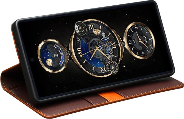 Actual product image QiAlino Hülle Flip Matt Wallet (Samsung Galaxy S25 Ultra)