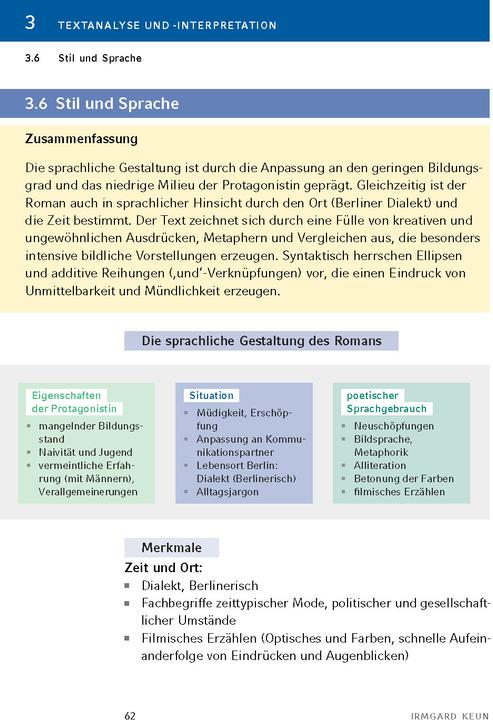 Produktbild Abitur Niedersachsen 2026 EA Deutsch - Abi-Paket (Deutsch, Irmgard Keun, 2024)
