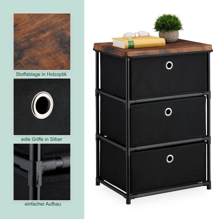 Actual product image Relaxdays Chest of drawers (43 x 33 x 65 cm)