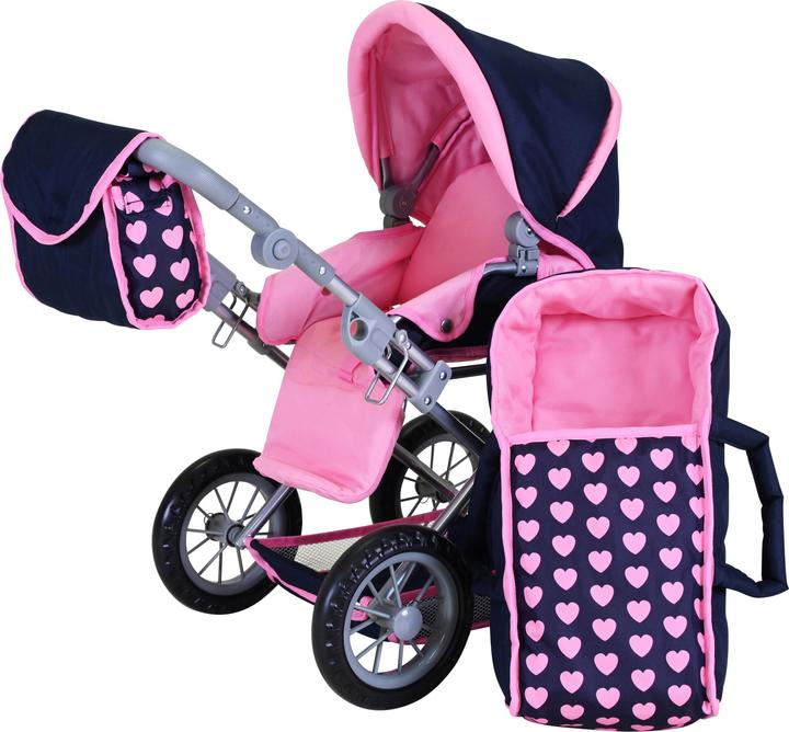 Knorrtoys Puppenwagen Ruby - "Pink Hearts"