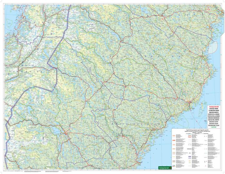 Produktbild Schweden Nord, Strassenkarte 1:400.000, freytag & berndt