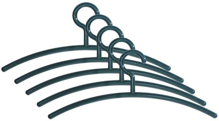 Kerkmann 5 appendiabiti in plastica nera (5 x)