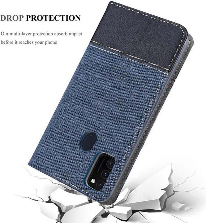 Produktbild Cadorabo Book Jeans Optik Cover (Samsung Galaxy M21)