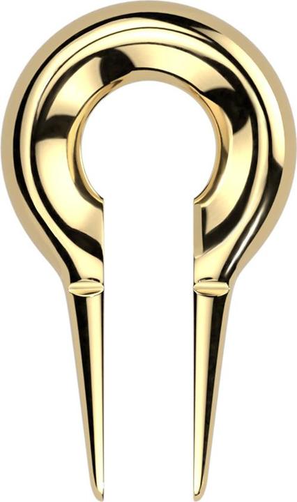 Star Piercing Ohrgewicht Schlüsselloch vergoldet (Chirurgenstahl 316L)
