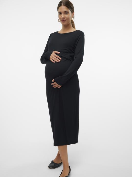 Image du produit Mamalicious Coupe ajustée Col rond Robe midi (XS)