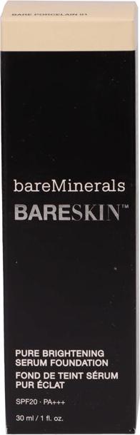 Actual product image Bare Minerals Bareminerals Bareskin Pure Brightening Serum Foundation Spf20 Bare Porcelain No. 01 30 Ml (01 Bare Porcelain)