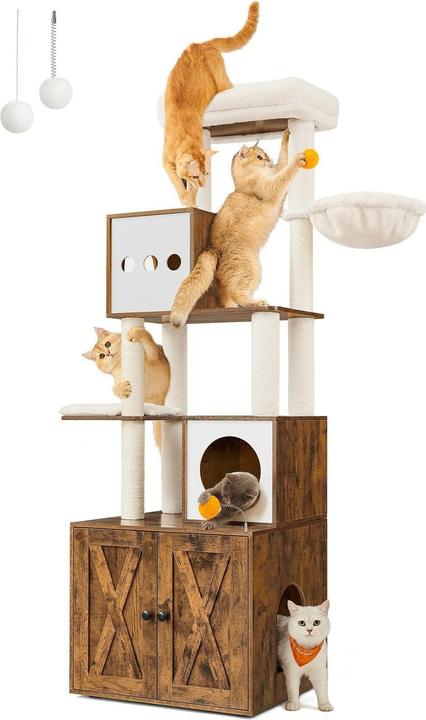 Immagine prodotto Feandrea Mr. Kittens (185 cm, Nero, Marrone rustico)