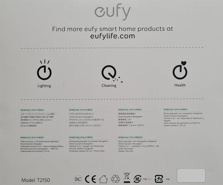 Immagine prodotto eufy Robovacco G10 Ibrido (Robot aspirapolvere)