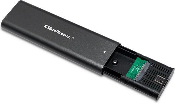 Productafbeelding Qoltec Obudowa | kieszeń do dyskówM.2 SATA SSD | NVME | USB type C (M.2 2230)