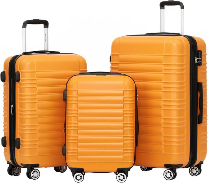 Immagine prodotto Beibye 3-teiligers Hartschalenkoffer-Set (115 l, Bagaglio a mano (fino a 50 litri), M (50 - 90l), L (90 - 115l))