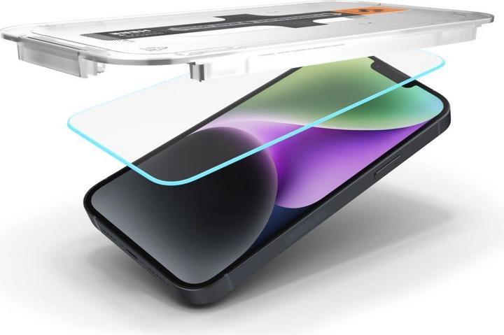 Actual product image Spigen TEMPERED GLASS.TR "EZ FIT" 2-PACK IPHONE 13 / 13 PRO ANTIBLUE (2 Piece, Apple iPhone 13, Apple iPhone 13 Pro)